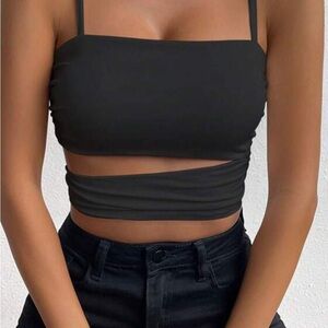 Black Women's Crop Top